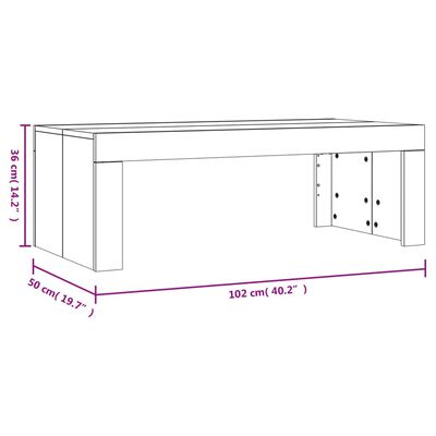 vidaXL sonoma tölgy színű szerelt fa dohányzóasztal 102 x 50 x 36 cm