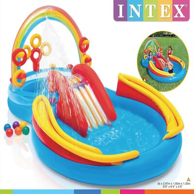 Intex Rainbow Ring Play Center 57453NP felfújható medence 297x193x135