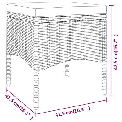 vidaXL 5 részes szürke polyrattan kerti ülőgarnitúra