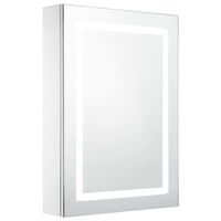 vidaXL tükrös fürdőszobaszekrény LED világítással 50 x 13 x 70 cm