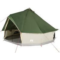 vidaXL 10 személyes zöld vízálló tipi családi sátor