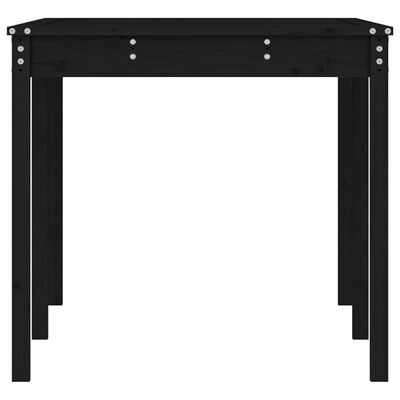 vidaXL fekete tömör fenyőfa kerti asztal 159,5 x 82,5 x 76 cm