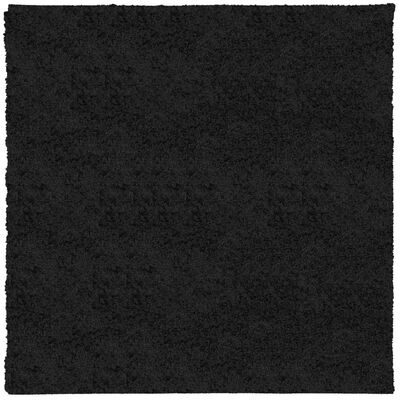 vidaXL PAMPLONA fekete magas szálú bolyhos modern szőnyeg 160 x 160 cm