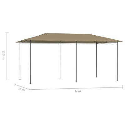 vidaXL tópszínű pavilon 2,98 x 5,3 x 2,59 m 160 g/m²