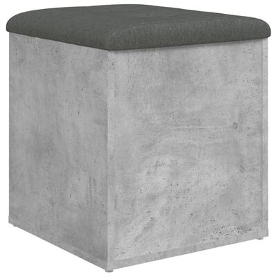 vidaXL betonszürke szerelt fa tárolópad 42 x 42 x 45 cm