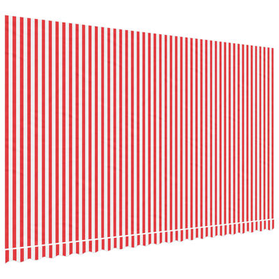 vidaXL piros és fehér csíkos pótszövet napellenzőhöz 5x3 m