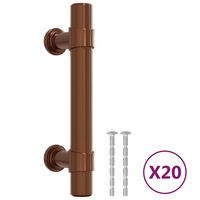 vidaXL 10 db bronz rozsdamentes acél szekrényfogantyú 64 mm