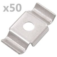 vidaXL 50 db rozsdamentes acél kerítésrögzítő pillangókapocs