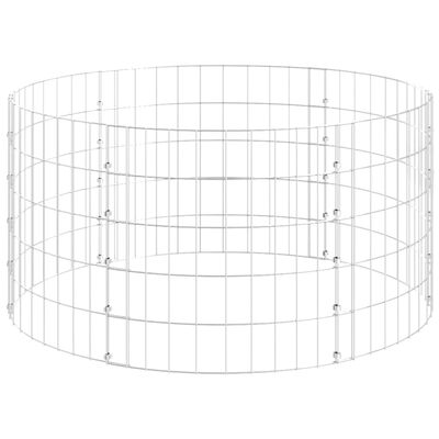 vidaXL kör alakú horganyzott acél gabion oszlop Ø100 x 50 cm