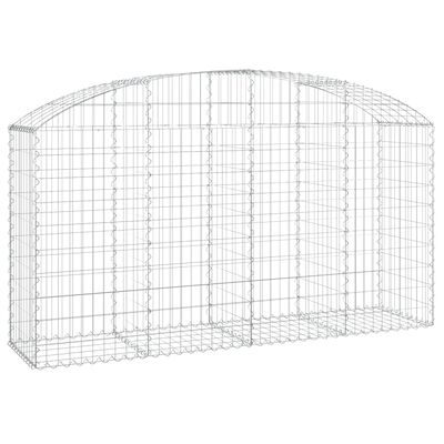 vidaXL íves horganyzott vas gabion kosár 200x50x100/120 cm