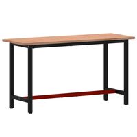 vidaXL tömör bükkfa és fém munkaasztallap 150x55x81,5 cm