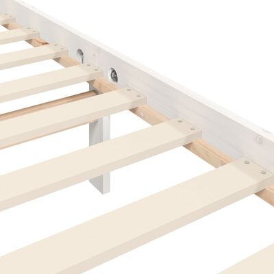 vidaXL fehér tömör fa ágykeret fejtámlával 140 x 200 cm