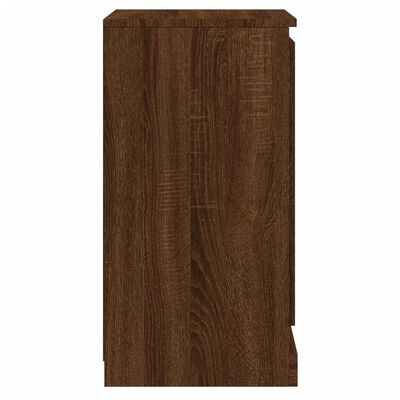 vidaXL 2 db barna tölgy színű szerelt fa tálalóasztal 37,5x35,5x67,5