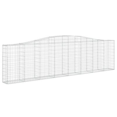 vidaXL íves horganyzott vas gabion kosár 400x30x100/120 cm