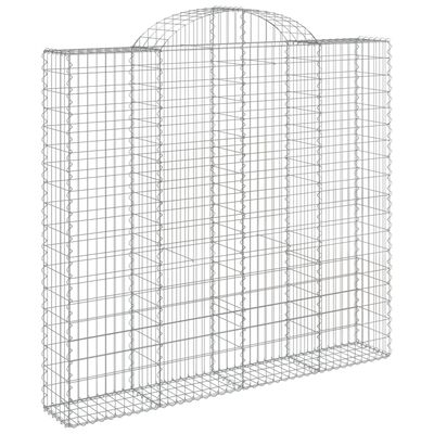 vidaXL 13 db íves horganyzott vas gabion kosár 200x50x180/200 cm