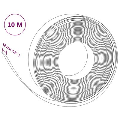 vidaXL 4 db szürke polietilén kerti szegély 10 m x 10 cm