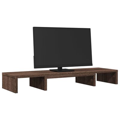 vidaXL barna tölgy szerelt fa állítható monitorállvány 80x24x10,5 cm