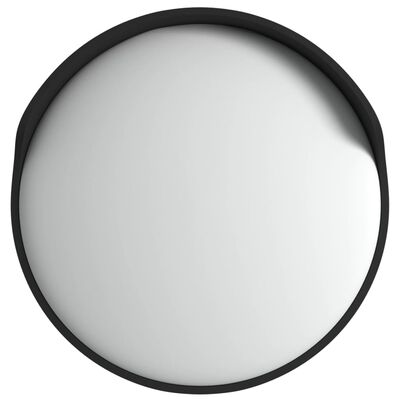 vidaXL fekete polikarbonát kültéri domború közlekedési tükör Ø60 cm