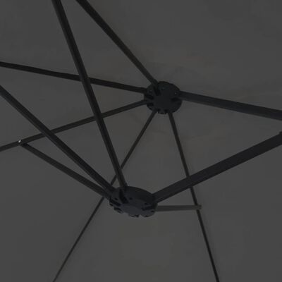 vidaXL antracitszürke dupla tetős napernyő 449x245 cm