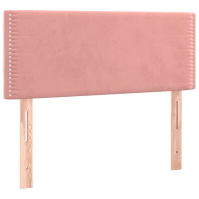 vidaXL rózsaszín bársony rugós ágy matraccal 90 x 190 cm