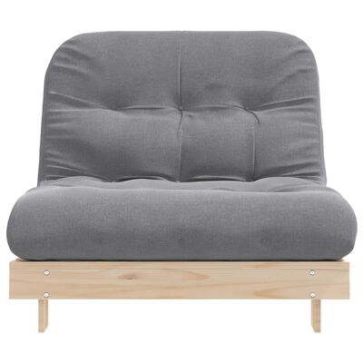 vidaXL tömör fenyőfa futon kanapéágy matraccal 100 x 206 x 11 cm