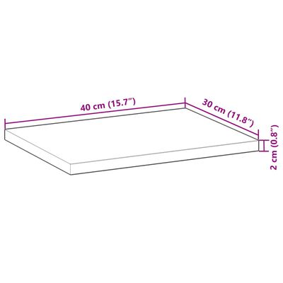 vidaXL 3 db olajbevonatú tömör akácfa függőpolc 40 x 30 x 2 cm