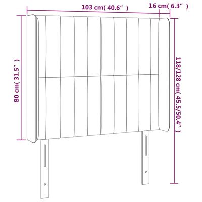 vidaXL zöld szövet LED-es fejtámla 103x16x118/128 cm