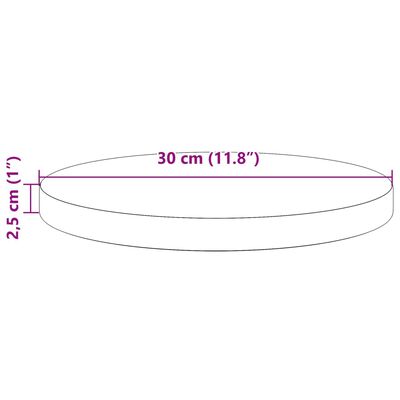 vidaXL viaszbarna tömör fenyőfa kerek asztallap Ø30 x 2,5 cm