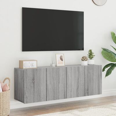 vidaXL 2 db szürke sonoma színű fali TV-szekrény 60 x 30 x 41cm