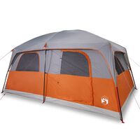 vidaXL 10 személyes szürke és narancssárga vízálló családi sátor