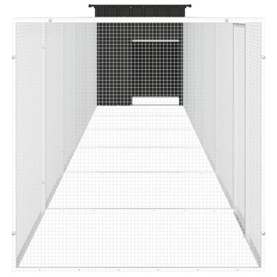 vidaXL antracitszürke horganyzott acél csirkeketrec 700x91x100 cm