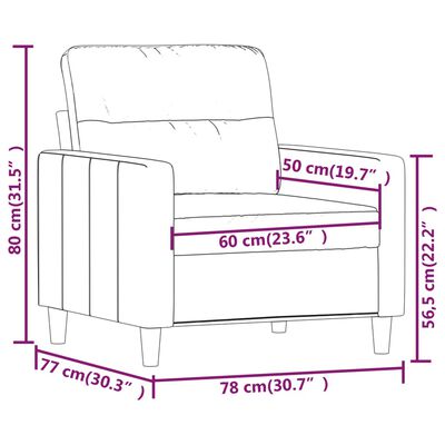 vidaXL barna szövet kanapéfotel 60 cm