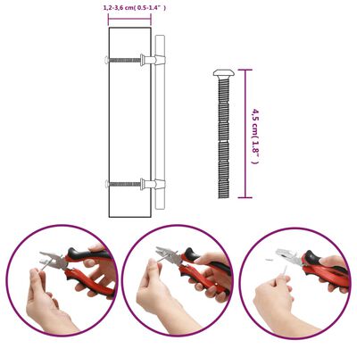 vidaXL 10 db ezüst rozsdamentes acél szekrényfogantyú 160 mm