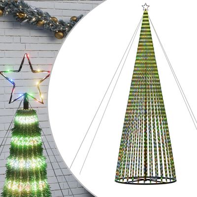 vidaXL színes karácsonyfa fénykúp 1544 LED-del 500 cm