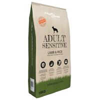 vidaXL „Adult Sensitive Lamb & Rice” prémium száraz kutyatáp 15 kg