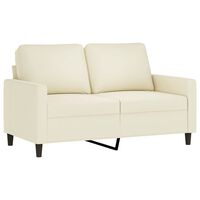 vidaXL kétszemélyes krémszínű bársony kanapé 120 cm