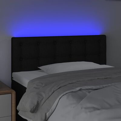 vidaXL fekete szövet LED-es fejtámla 90x5x78/88 cm