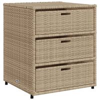 vidaXL bézs polyrattan kerti tárolószekrény 55 x 59 x 69 cm