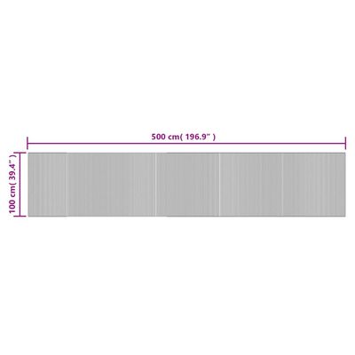 vidaXL négyszögletű sötétbarna bambusz szőnyeg 100 x 500 cm