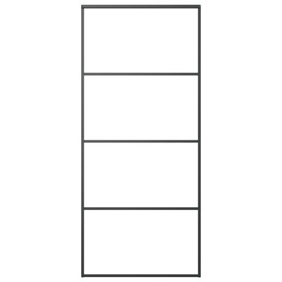 vidaXL ESG üveg és alumínium tolóajtó fémszerelvény-szettel 90x205 cm