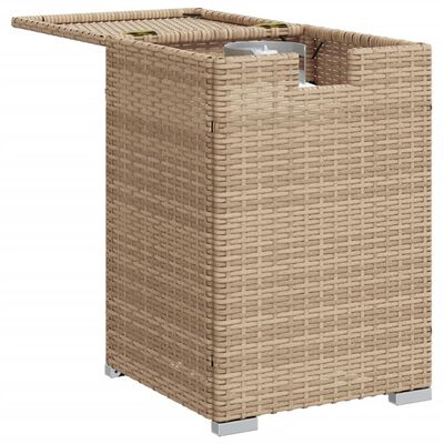 vidaXL bézs polyrattan propántartály borító asztal 40 x 40 x 60 cm