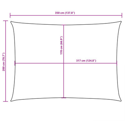 vidaXL barna téglalap alakú oxford-szövet napvitorla 2 x 3,5 m