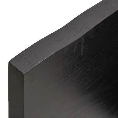 vidaXL sötétbarna kezelt tömör asztallap 180x50x(2-4) cm