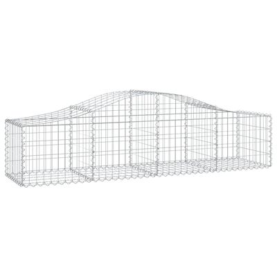 vidaXL 13 db íves horganyzott vas gabion kosár 200x50x40/60 cm