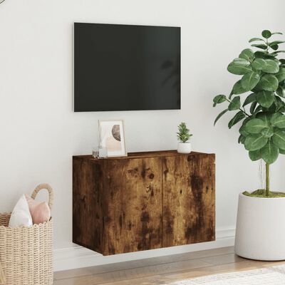 vidaXL füstös tölgyszínű falra szerelhető TV-szekrény 60 x 30 x 41 cm