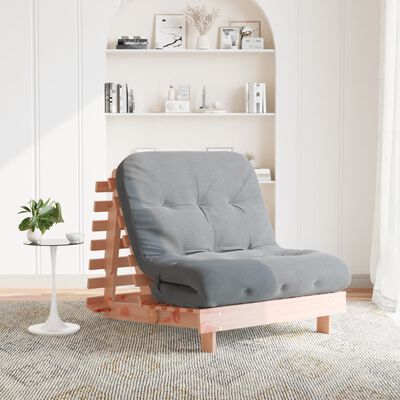 vidaXL tömör duglászfenyő futon kanapéágy matraccal 80 x 206 x 11 cm