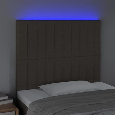 vidaXL tópszínű szövet LED-es fejtámla 80x5x118/128 cm