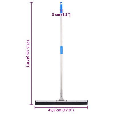 vidaXL acél és gumi felmosó 45,5 x 121,5 cm