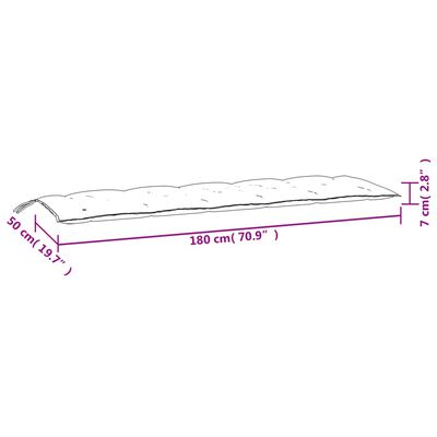 vidaXL 2 db piros oxford szövet kerti padpárna 180 x 50 x 7 cm