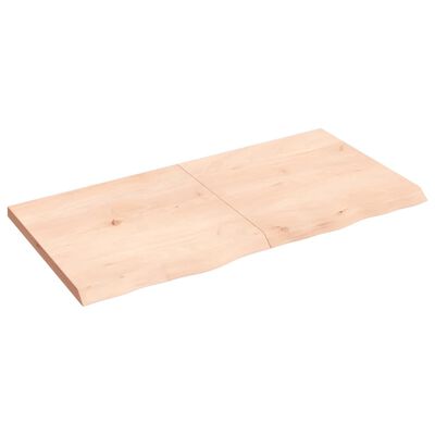 vidaXL kezeletlen tömör tölgyfa asztallap 120x60x(2-4) cm